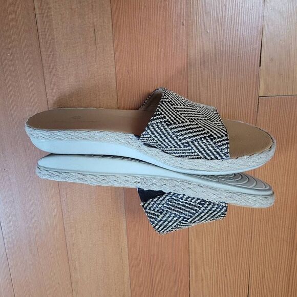 Tommy Bahama trevor woven geometric pattern slides minimalist neutral graphic su - Picture 3 of 8